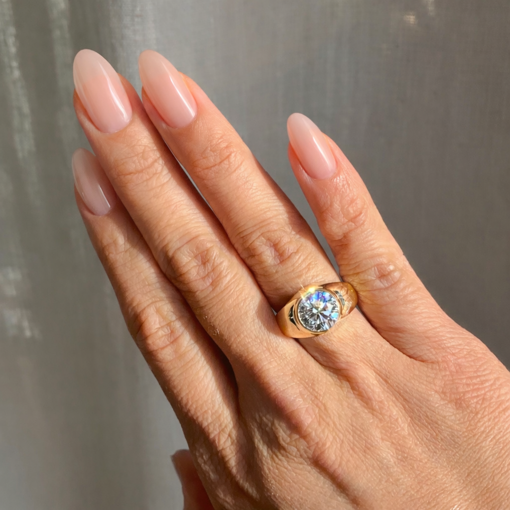 2.7ct Chunky Diamond Signet Ring