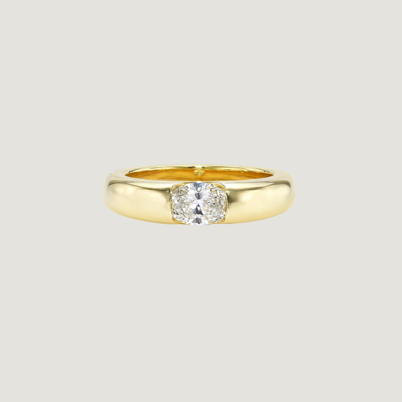 0.50ct Oval Diamond Chunky Band